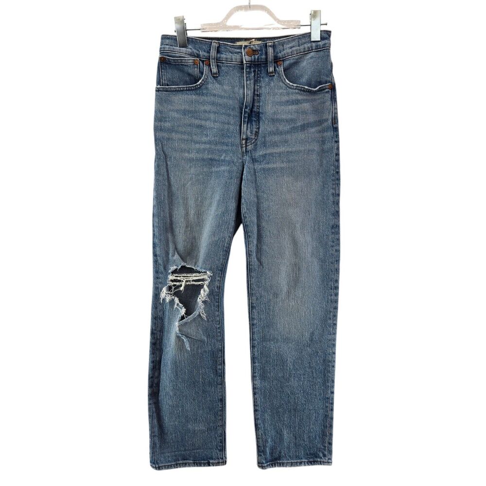 Madewell Jeans Womens 27 Perfect Vintage Straight Ankle High Rise Medium Wash